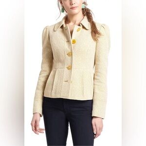 Anthropologie Tabitha Flecked Peplum Jacket